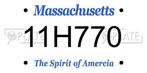 11H770 Massachusetts License Plate