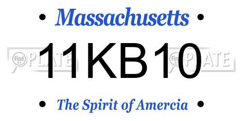 11KB10 Massachusetts License Plate