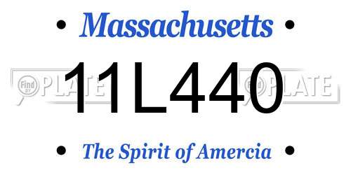 11L440 Massachusetts License Plate