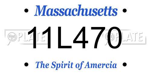 11L470 Massachusetts License Plate