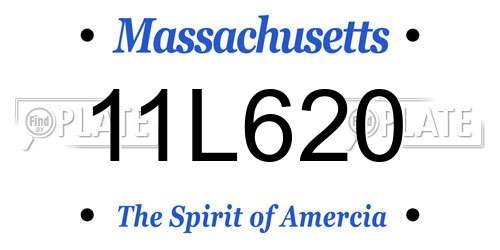 11L620 Massachusetts License Plate
