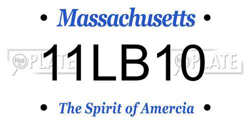 11LB10 Massachusetts License Plate