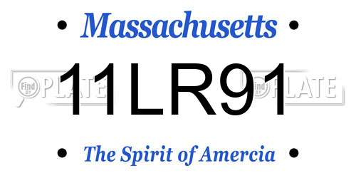11LR91 Massachusetts License Plate