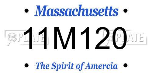 11M120 Massachusetts License Plate