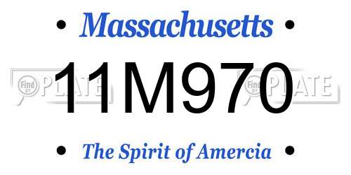 11M970 Massachusetts License Plate