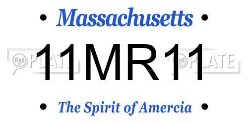 11MR11 Massachusetts License Plate