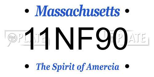 11NF90 Massachusetts License Plate
