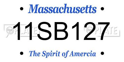 11SB127 Massachusetts License Plate