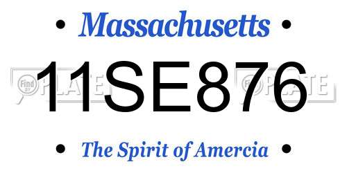 11SE876 Massachusetts License Plate