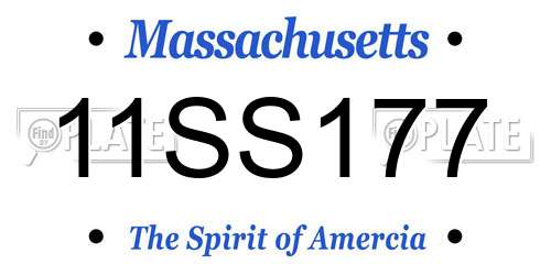 11SS177 Massachusetts License Plate