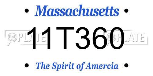 11T360 Massachusetts License Plate
