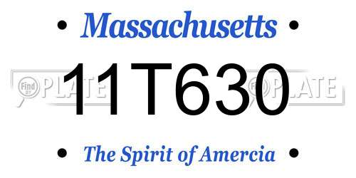 11T630 Massachusetts License Plate