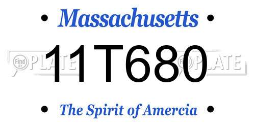 11T680 Massachusetts License Plate
