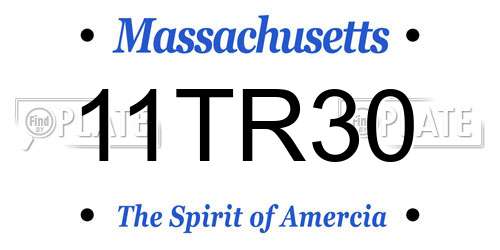 11TR30 Massachusetts License Plate