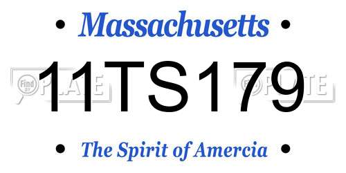 11TS179 Massachusetts License Plate