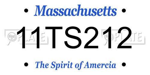 11TS212 Massachusetts License Plate