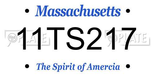11TS217 Massachusetts License Plate