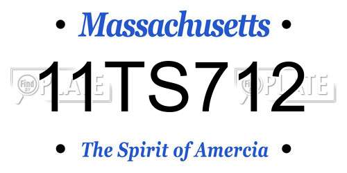 11TS712 Massachusetts License Plate