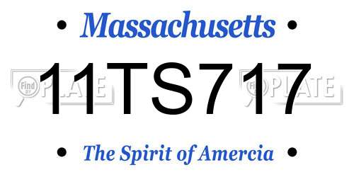 11TS717 Massachusetts License Plate