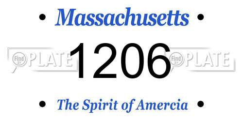 1206 Massachusetts License Plate