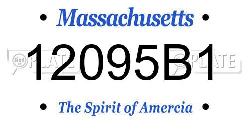 12095B1 Massachusetts License Plate