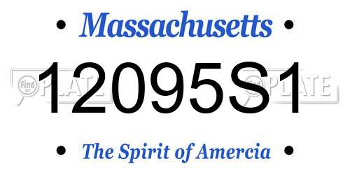 12095S1 Massachusetts License Plate