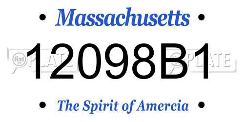 12098B1 Massachusetts License Plate