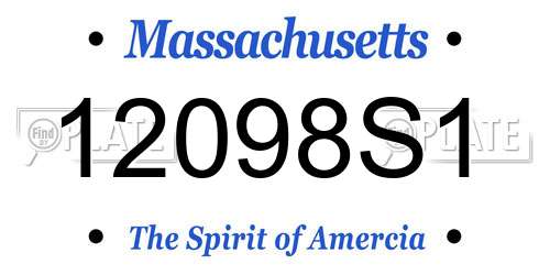 12098S1 Massachusetts License Plate