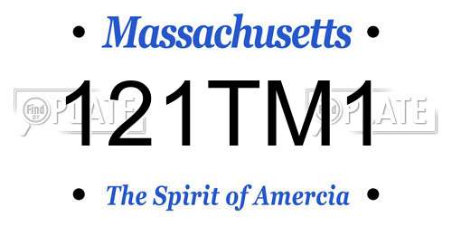121TM1 Massachusetts License Plate