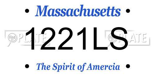 1221LS Massachusetts License Plate