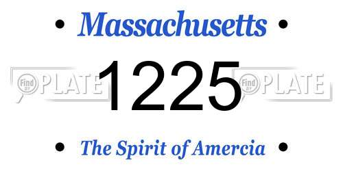1225 Massachusetts License Plate