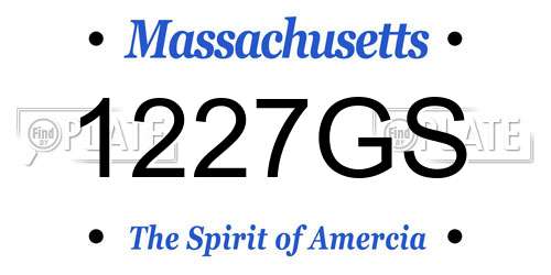 1227GS Massachusetts License Plate