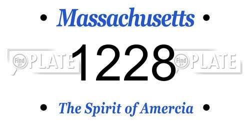 1228 Massachusetts License Plate