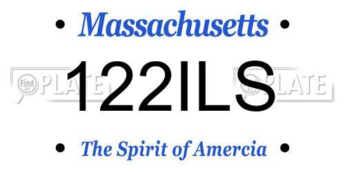 122ILS Massachusetts License Plate