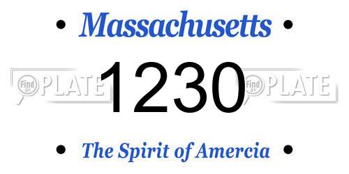 1230 Massachusetts License Plate