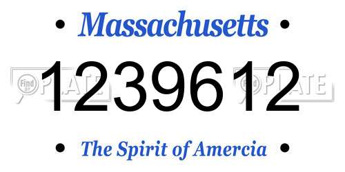 1239612 Massachusetts License Plate
