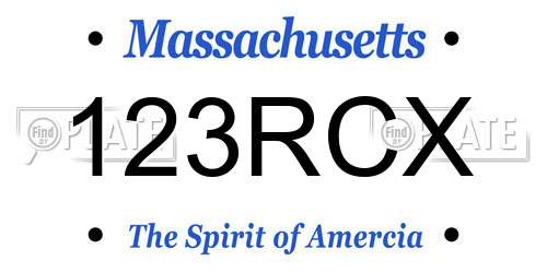 123RCX Massachusetts License Plate