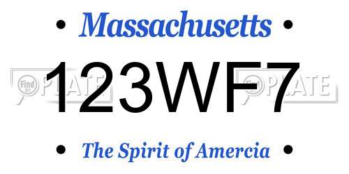 123WF7 Massachusetts License Plate