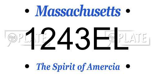 1243EL Massachusetts License Plate