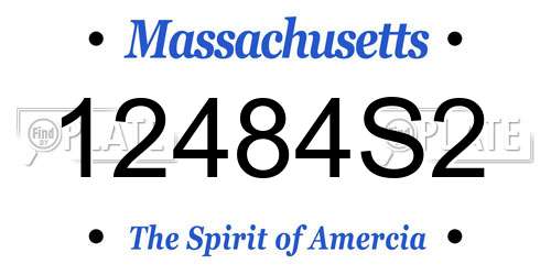 12484S2 Massachusetts License Plate