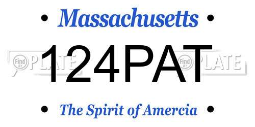 124PAT Massachusetts License Plate