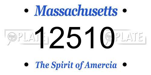 12510 Massachusetts License Plate