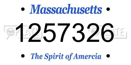 1257326 Massachusetts License Plate