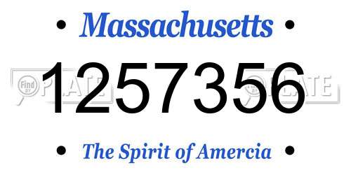 1257356 Massachusetts License Plate