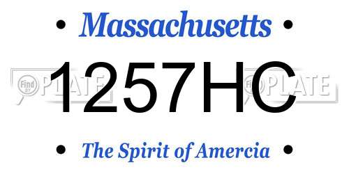 1257HC Massachusetts License Plate