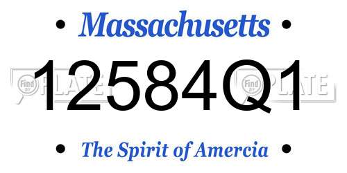12584Q1 Massachusetts License Plate