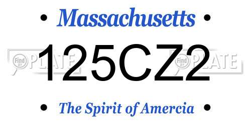 125CZ2 Massachusetts License Plate