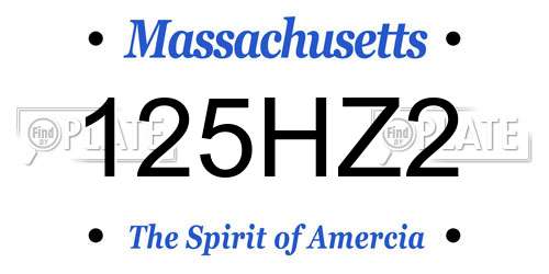 125HZ2 Massachusetts License Plate