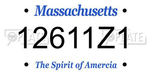 12611Z1 Massachusetts License Plate