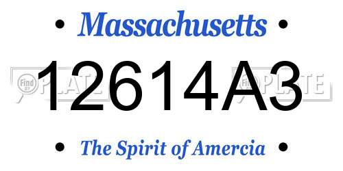 12614A3 Massachusetts License Plate